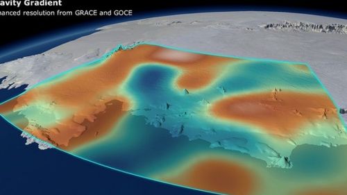 2297 Loss of Antarctic Ice Causing Gravity Dips