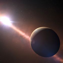 The huge exoplanet Beta Pictoris b orbits its super bright star at around 10 times the distance between Earth and the Sun capturing an amazing 17 years in a 10-second time-lapse.
