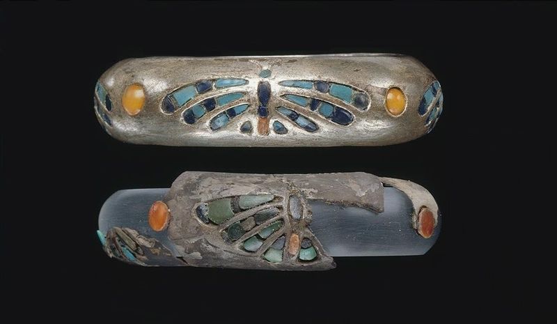 Bracelets in the burial chamber of Tomb G 7000X as discovered by George Reisner in 1925