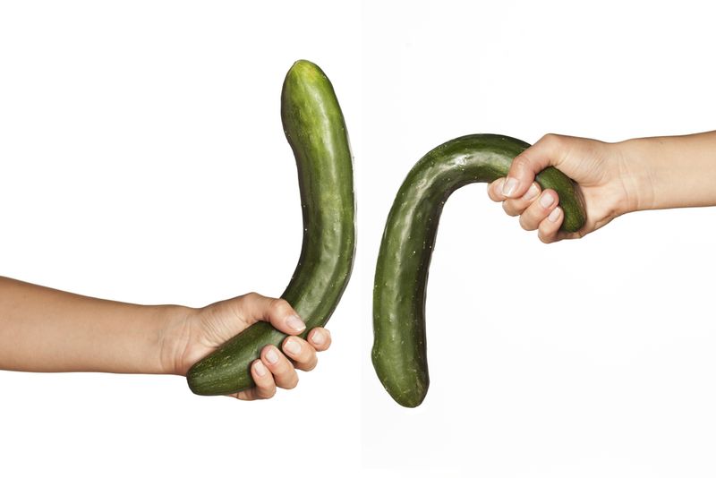 Dysfunction of the penis - illustration with cucumber