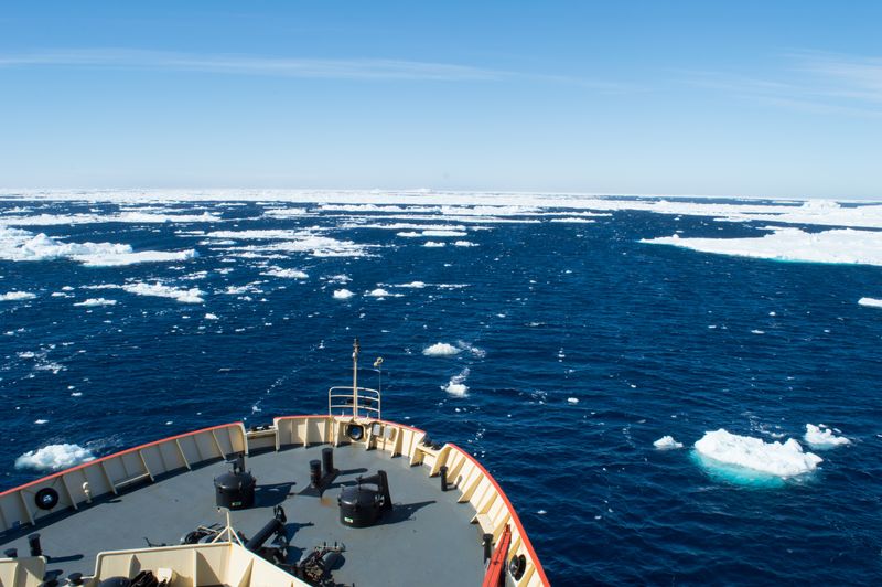 ice breaker in Antarctica