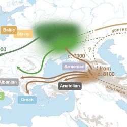 Indo-European languages origin map
