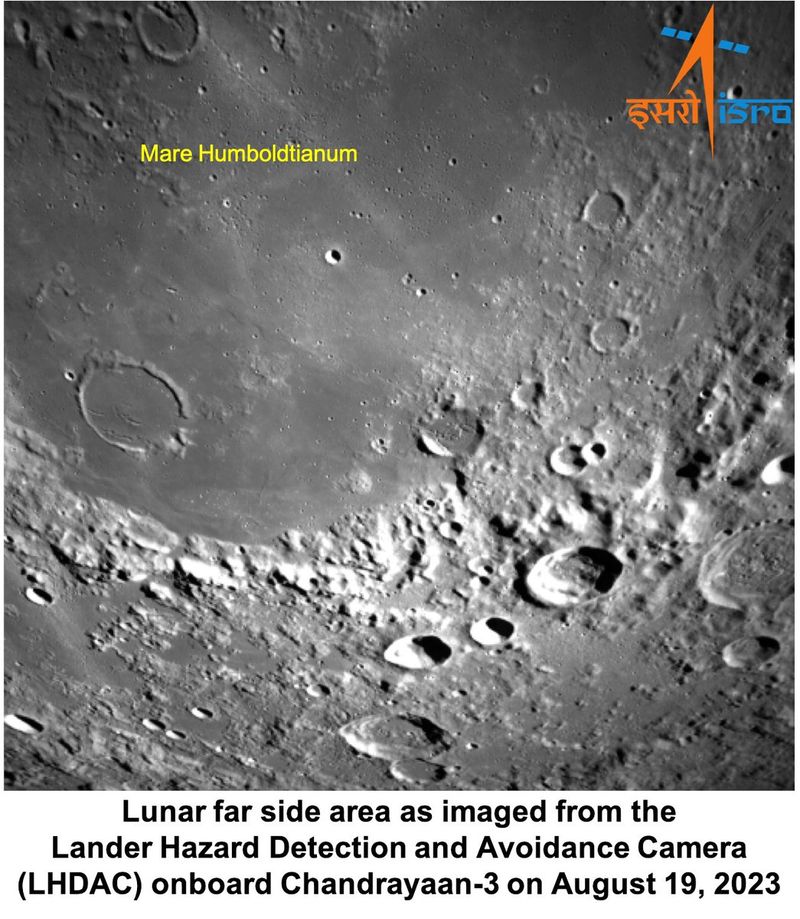Lunar far side imaged by Chandrayaan-3 on August 19, 2023.