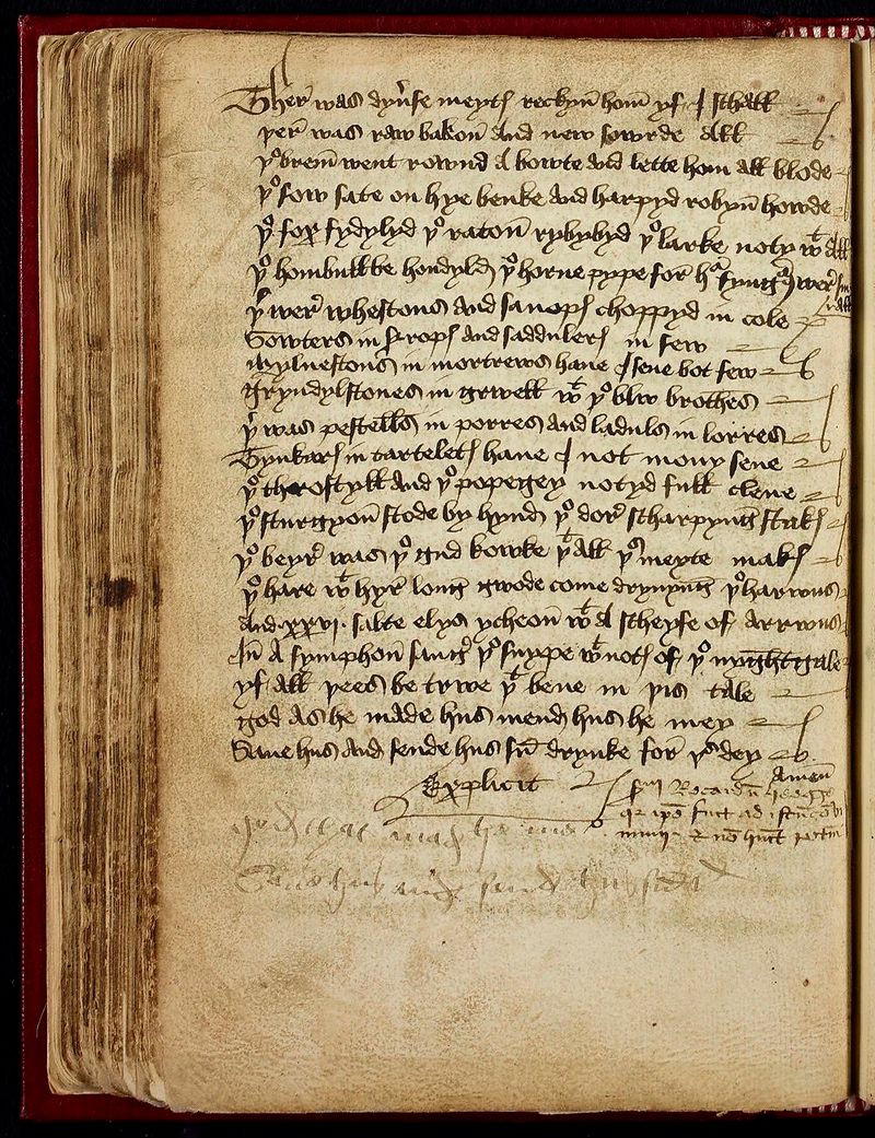 Medieval comedy manuscript