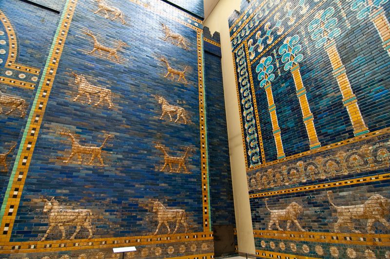 Ishtar Gate, the eighth gate to the inner city of Babylon during the Neo-Babylonian Empire.