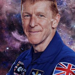 Promo image for he seriese showing Peake with a nebula background between Jupiter and Mars, obviously not to scale. 