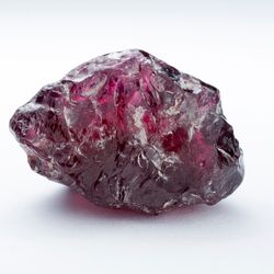 Purple garnet, also known as rhodolite, a purple crystal