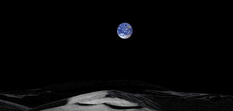 A nasa visualization of the earth as seenfrom the Moon