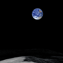 A nasa visualization of the earth as seenfrom the Moon