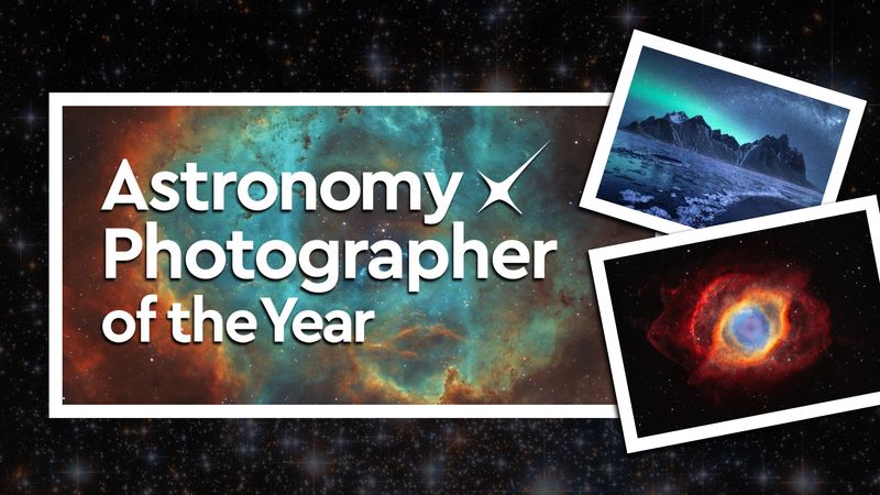 Graphic of three beautiful space images showing the competition entries.
