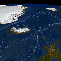 An animation of the gulf stream.