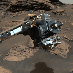 The Perseverance rover's arm, on Mars.