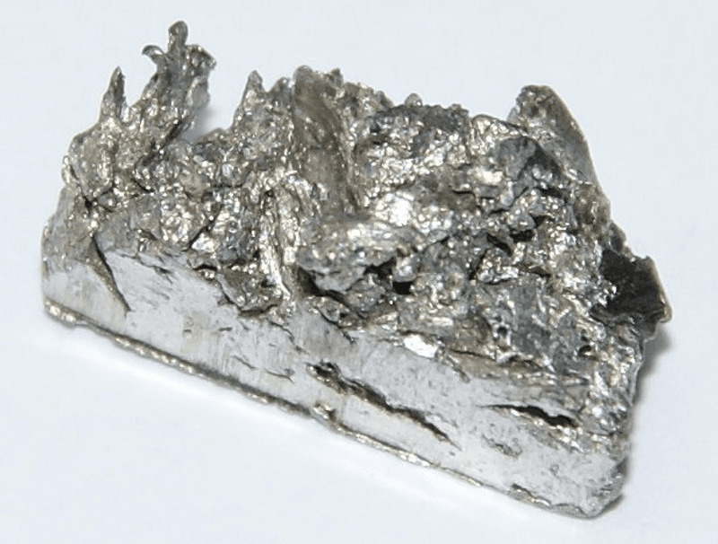 photograph of ytterbium, a metal