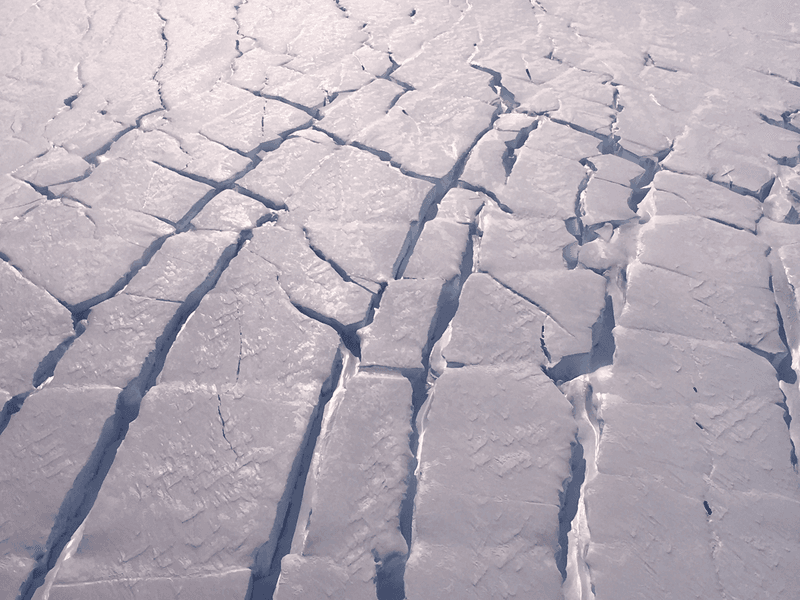 There are large cracks at the top of Thwaites Glaceier, but it is the shape of the ice at the bottom that poses the threat.