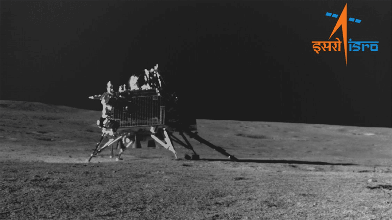 The Vikram lander at the lunar south pole.